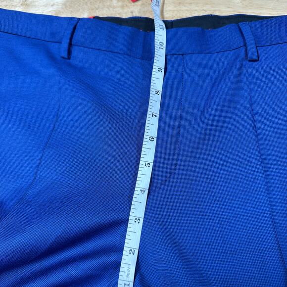Hugo Boss NWT Performance Super Flex Virgin Wool Blend Blue Dress Pants Size 36R - Picture 9 of 10